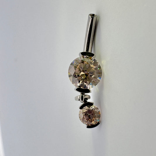 Two Prong Single Dangle POST ONLY - Navel Curve