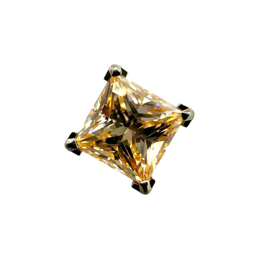 Princess Cut Prong Gems - Titanium - Threadless