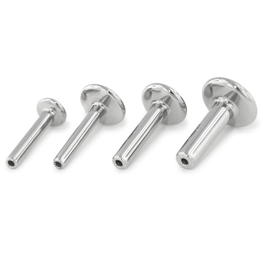 Threadless - Flat Back Labret Posts - Titanium