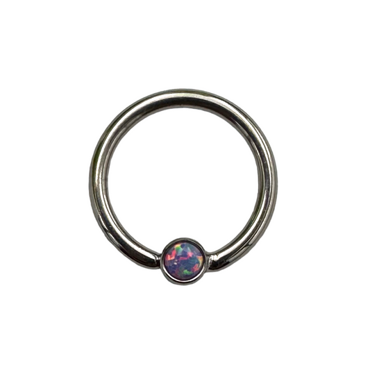 Titanium 16g Fixed Bezel Cab Ring (Horizontal)