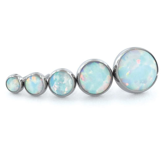 Opal Cabochon in Titanium Bezel Setting - Threadless